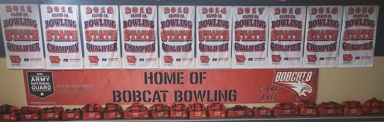 Western Dubuque Bobcat Bowling team at Cobra Lanes